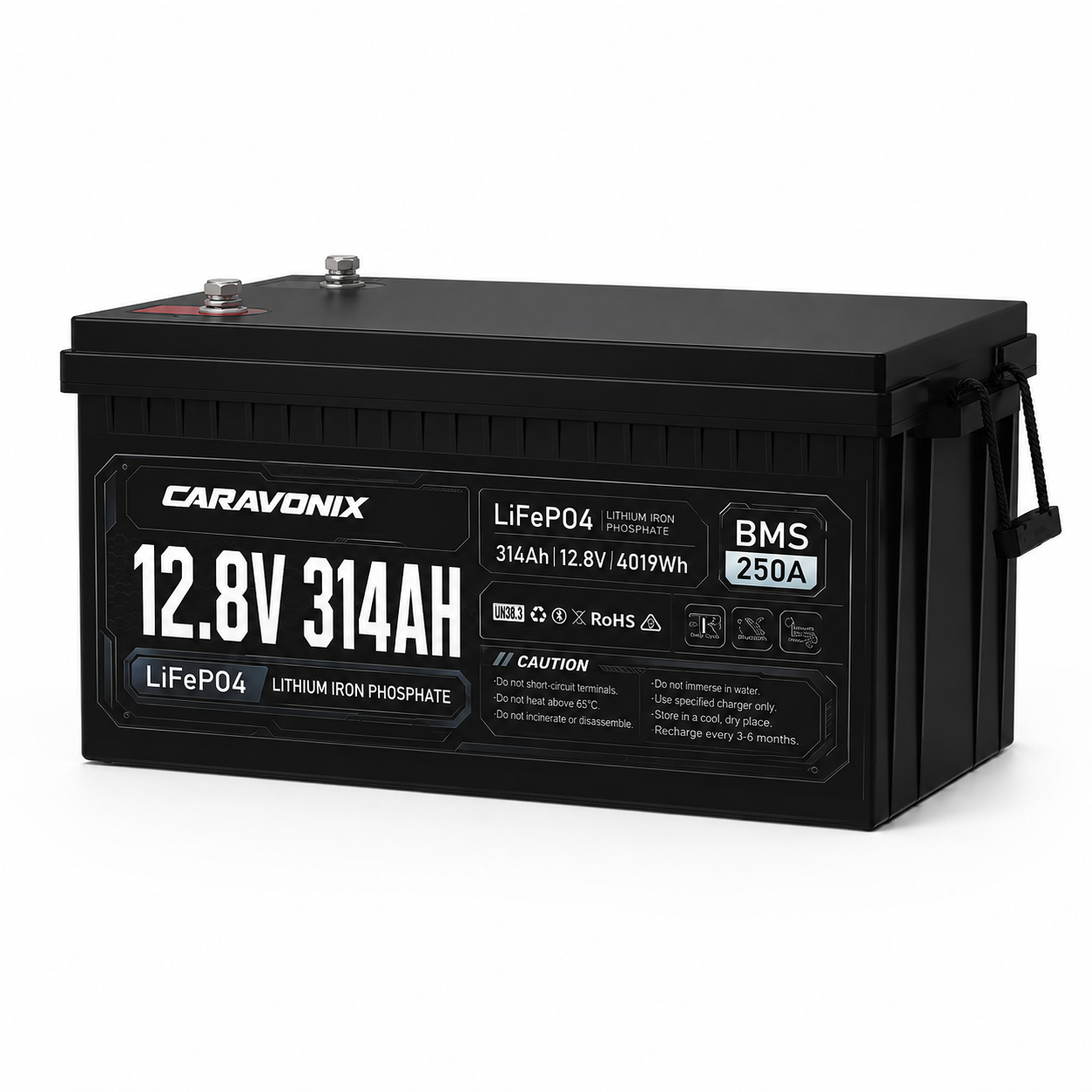 CARAVONIX 314Ah LiFePO4 Battery for caravan and RV